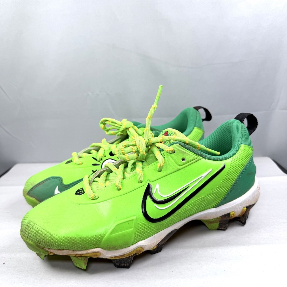 RARE Nike Force Trout 9 Keystone Baseball Cleats Green White Black / Size 5.5